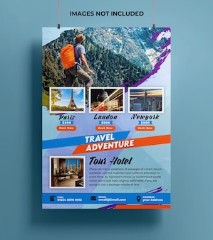 Holiday travel flyer template