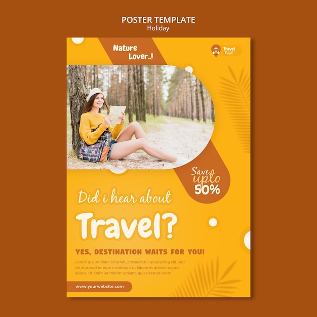 Free PSD holiday vertical print template