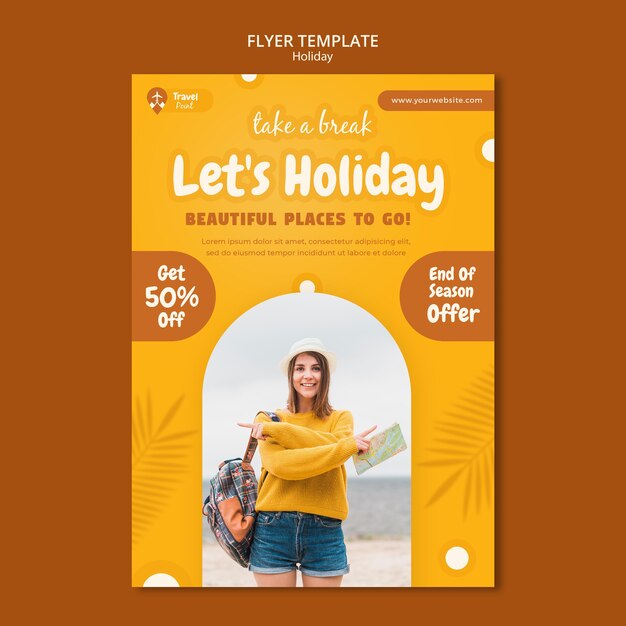 Holiday vertical print template