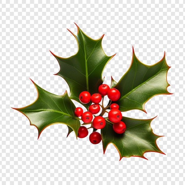 Free PSD holly flower isolated on transparent background
