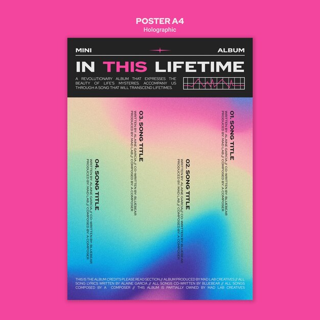 holographic design flyer template