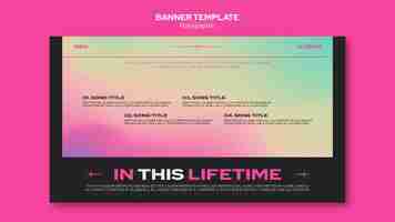 Free PSD holographic design template banner