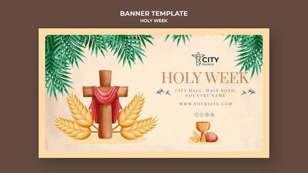 Holy week banner template