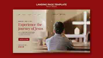 Free PSD holy week landing page template with photo