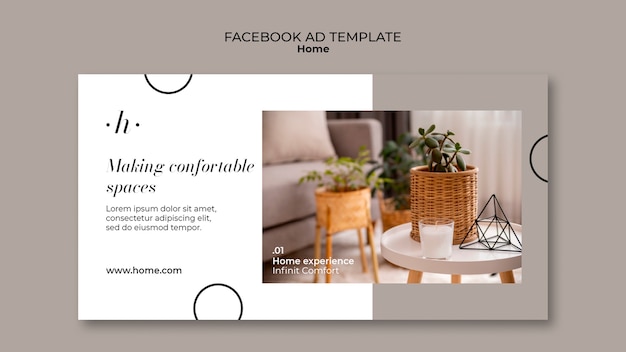 Free PSD home design facebook template