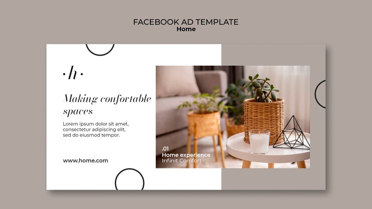 Free PSD home design facebook template