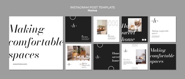 Free PSD home design  instagram posts