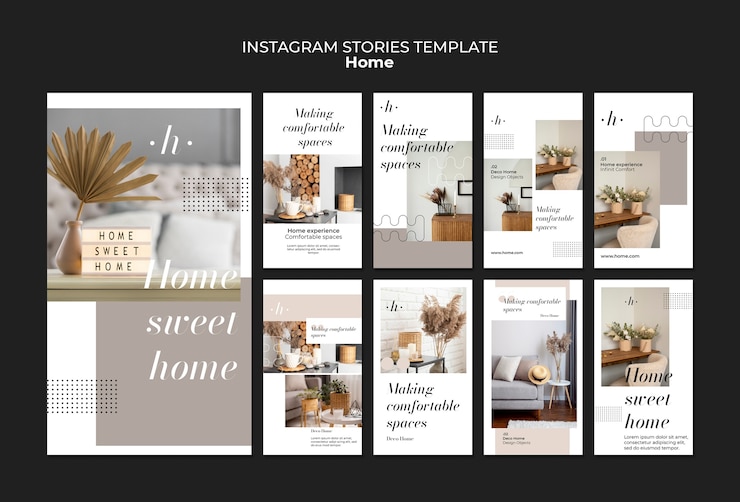 Free PSD home design instagram stories