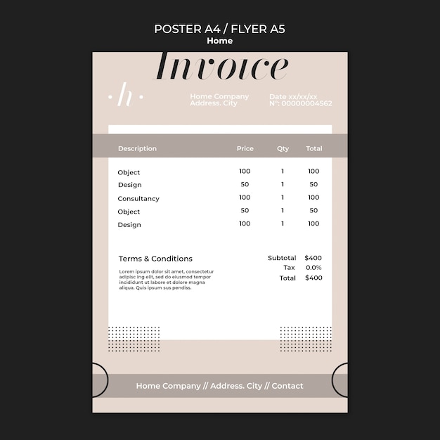 Home design  poster template