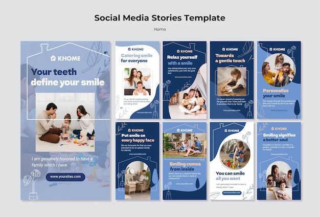 Free PSD home instagram stories template