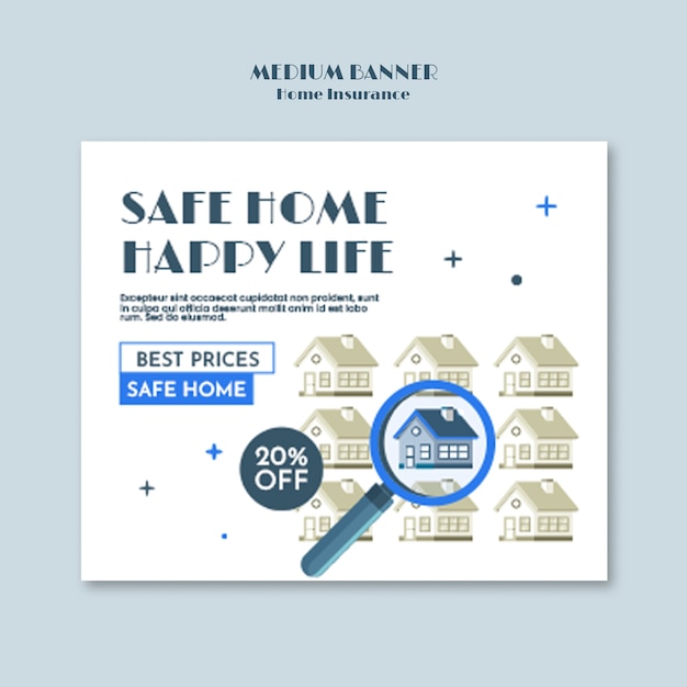 Home insurance template design