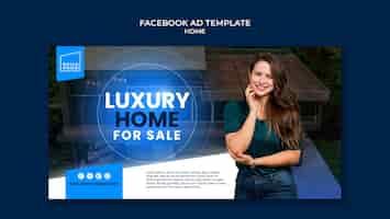 Free PSD home interior facebook template