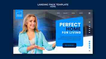 Free PSD home interior landing page template