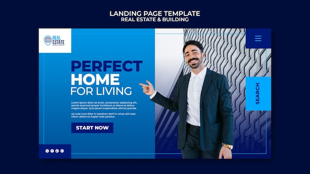 Home for living landing page template