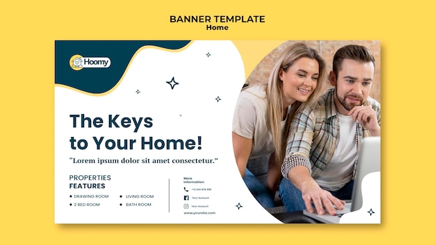 Home sale advertising banner template