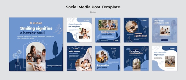 Home social media post template