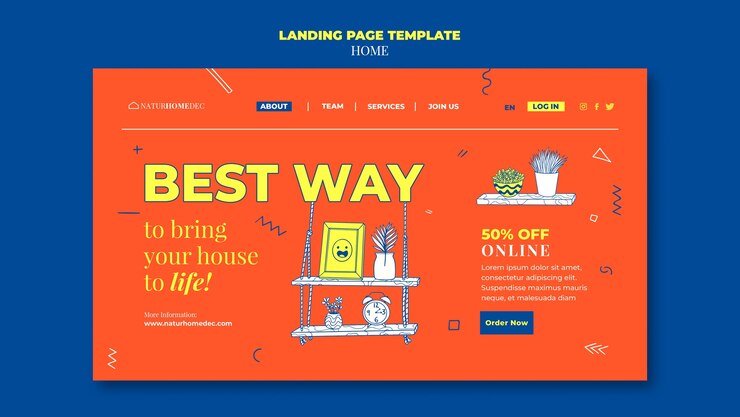 Free PSD home template design