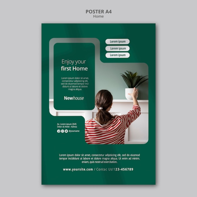 Free PSD home template design