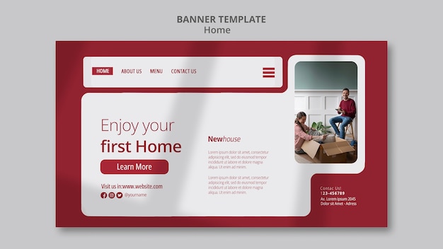 Free PSD home template design