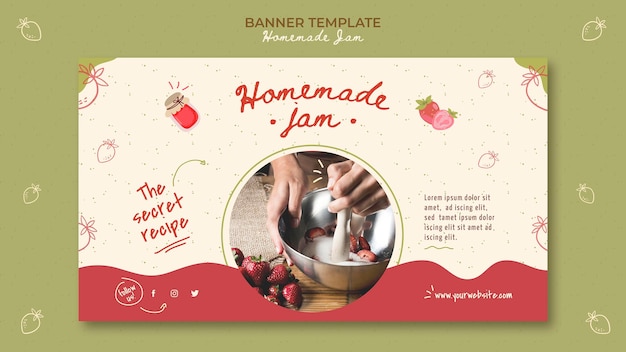Homemade jam banner template