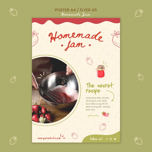 Homemade jam flyer template