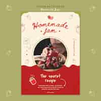 Free PSD homemade jam poster template