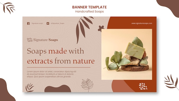 Homemade soap banner template