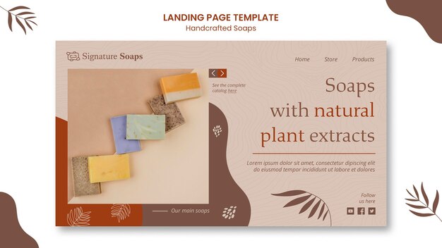 homemade soap landing page template