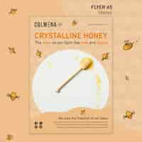 Free PSD honey shop flyer template