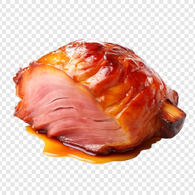 Free PSD honeyglazed ham isolated on transparent background