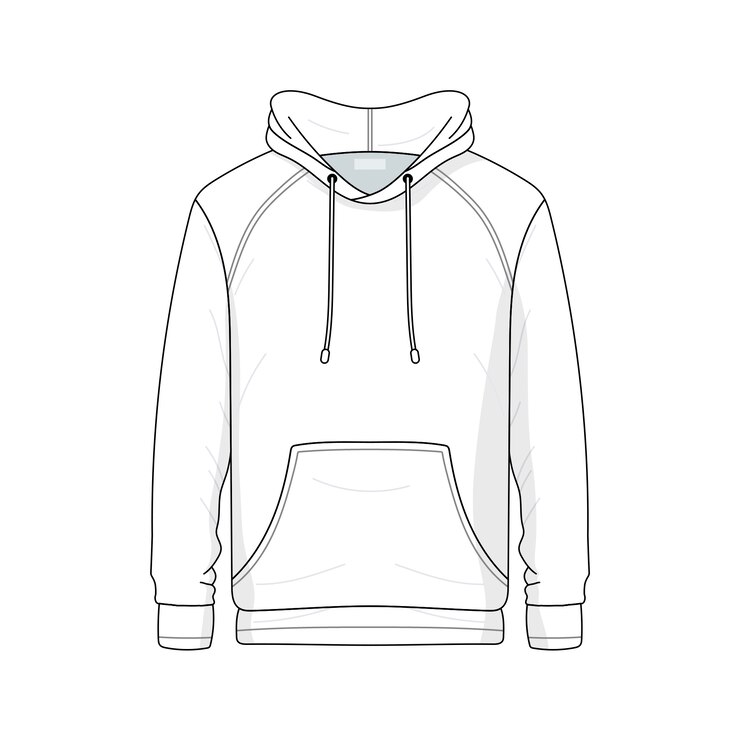 無料PSD フーディ・ライン・アートのイラスト
