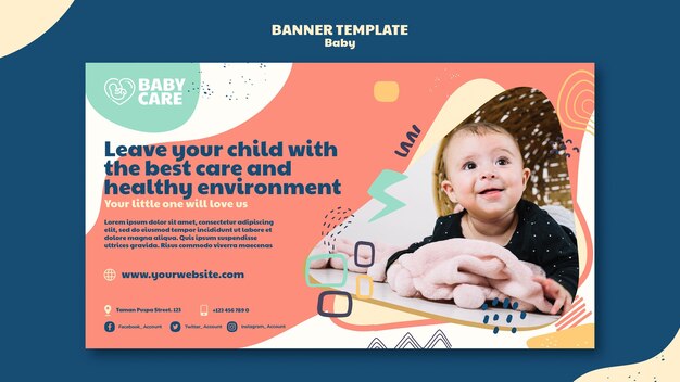 Horizontal banner for baby care professionals