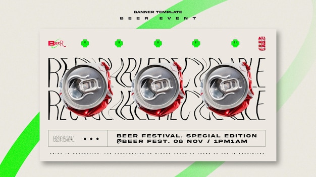 Horizontal banner for beer festival