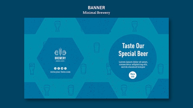 Horizontal banner for beer tasting