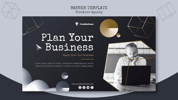 Free PSD horizontal banner for business partnering company