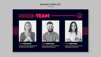 Free PSD horizontal banner for business team