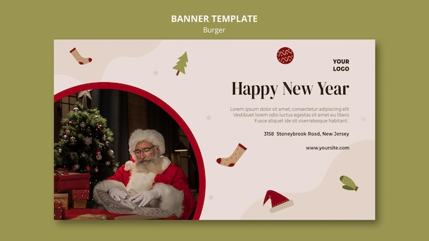 Horizontal banner for christmas shopping sale