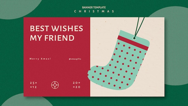 Horizontal Christmas Banner Free Download – PSD Templates