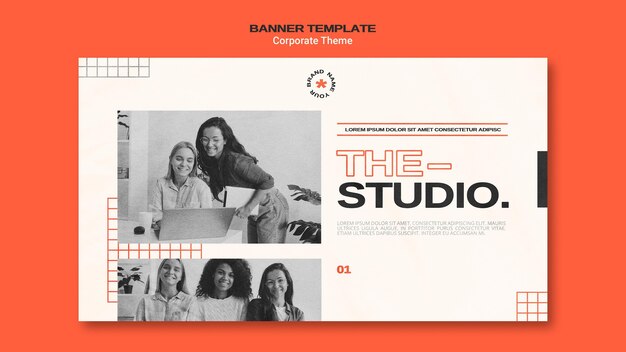 Horizontal banner for corporate studio