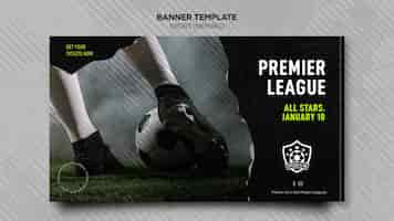 Free PSD horizontal banner for football club