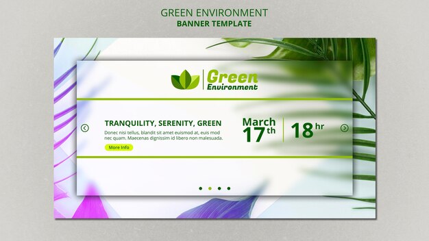 緑の環境のための水平バナー