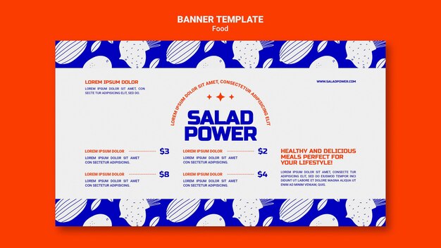 Horizontal banner for salad power