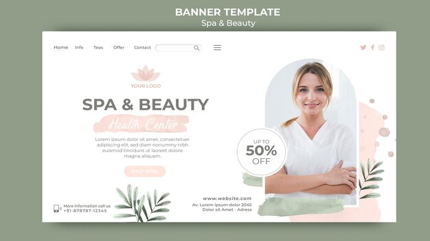 Horizontal banner for spa and relaxation