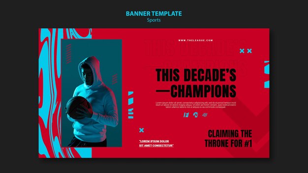 horizontal banner template for basketball game