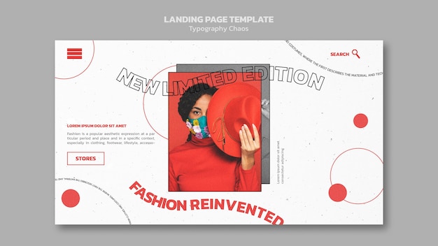 Free PSD horizontal banner template for fashion trends with woman wearing face mask