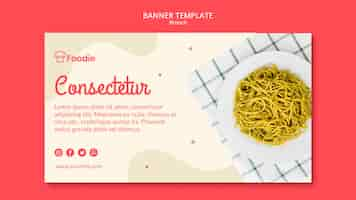 PSD gratuito modello di banner orizzontale per ristorante