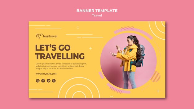 horizontal banner template for traveling experience