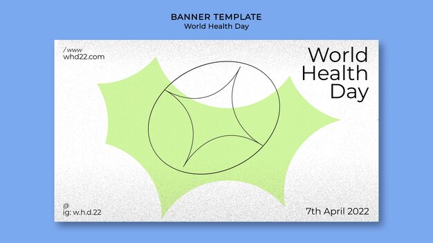 Horizontal banner template for world health day