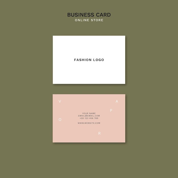 Free PSD horizontal business card for minimalistic online fashion store