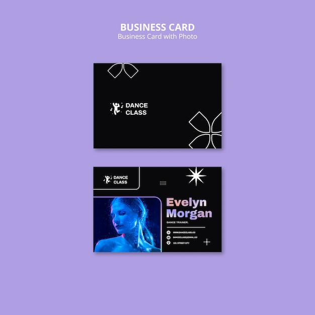 Horizontal business card template for professional business